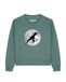 Watapparel Sweatshirt 'Flying TRex' greige / lichtgrijs / jade groen / zwart