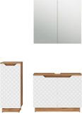 Vicco Badkamermeubelset Lotta, Wit, 3-delig