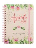 Finocam - Kalender 2026, weekoverzicht, dwarsaanzicht, januari - december (12 maanden), jaarplanner 2026, met elastiek, dubbele spiraalbinding, hardcover, roze, Catalaans