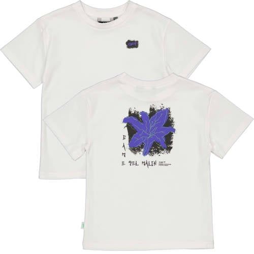 QPI T-shirt met backprint wit
