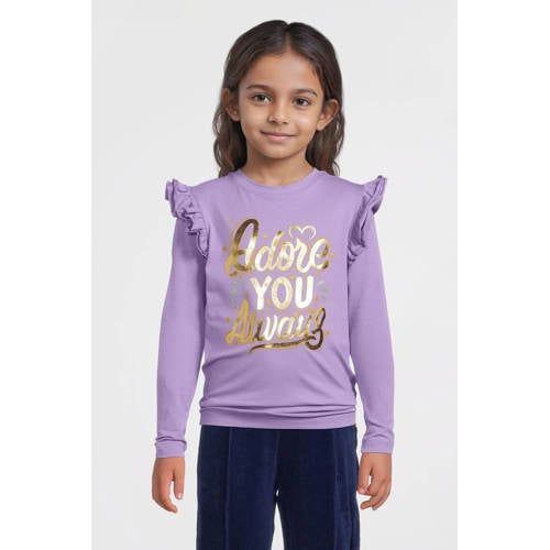 Orange Stars longsleeve met printopdruk paars