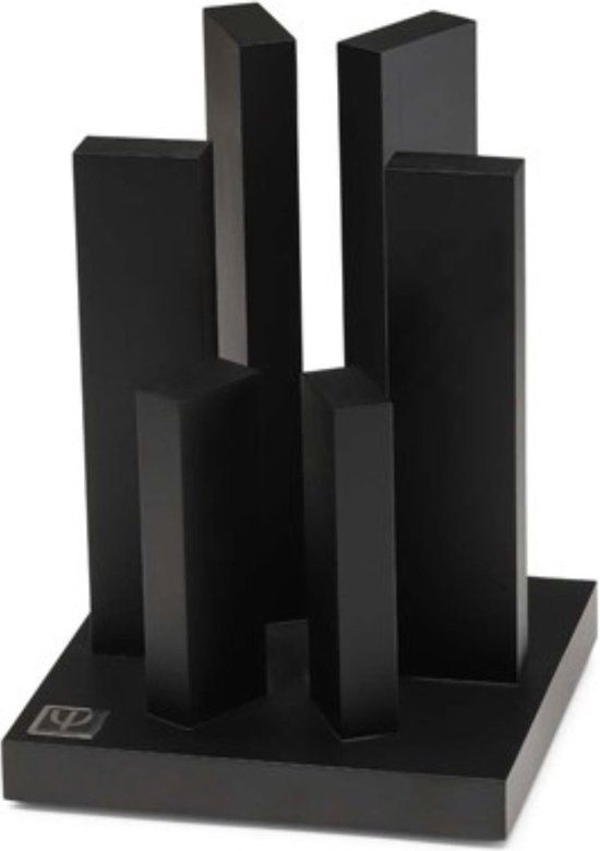 Yaxell Tower Messenblok - Magnetisch - Zwart Gelakt Beukenhout - Voor 6 Messen - Stijlvol Ontwerp