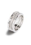 Elli - Ringenset Vrouwen 925 Sterling Zilver Kristal Wit