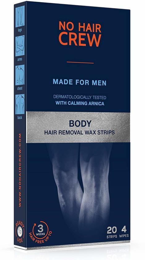 No Hair Crew - Premium Ontharingsstrips voor mannen - 20st. - Koud - Lichaam - Benen