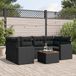 Maison Exclusive - Ensemble de meubles de jardin 7 pièces avec canapé et coussins, noir, en polyrotin