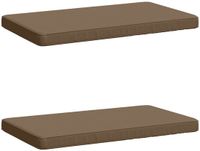 vidaXL - 2-delige Bankkussens VUGHT 100% Polyester Taupe