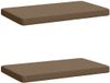 vidaXL - 2-delige Bankkussens VUGHT 100% Polyester Taupe