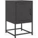 Table de chevet noire 36x39x60,5 cm acier