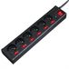 Hama multiprise 6 voies avec interrupteurs, 1,4 m, transparent
