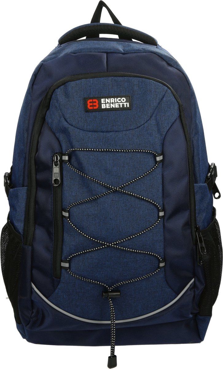 Enrico Benetti Yellow Stone 62127 Laptop Rugzak 15" - Blauw - Polyester