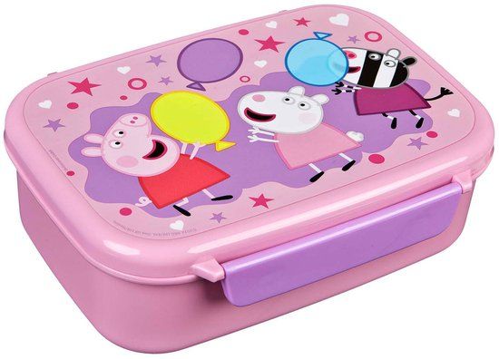 Scooli Peppa Pig Lunchtrommel Zwart, Blauw, Roze, Violet, Wit, Geel