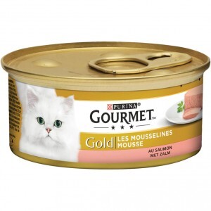 Gourmet Gold Mousse Zalm kattenvoer 1 tray 24 blikken