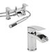 Razor lavabo et baignoire mitigeur avec douchette bec cascade chrome