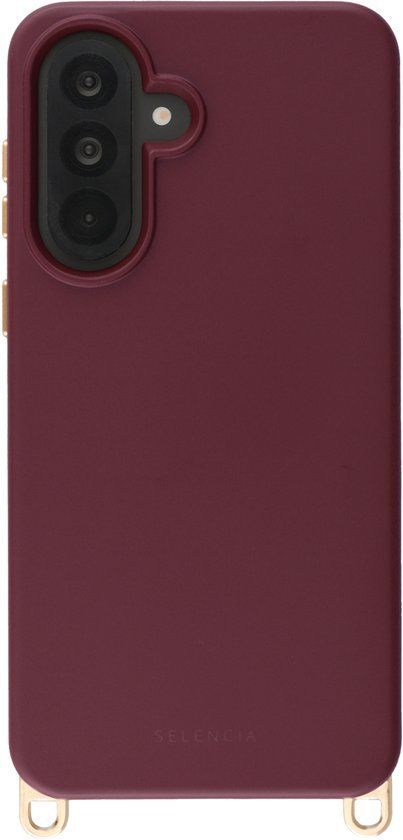 Selencia Rivièra MagSafe Backcover met afneembare haakjes voor de Samsung Galaxy A36 / A56 - Bold Burgundy