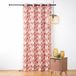 HomeMaison Jacquard gordijn met ikatmotief van upcycled garens - Terracotta