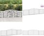 vidaXL Gabions - 20 pièces - voûté - 400x30x80/100 cm - fer