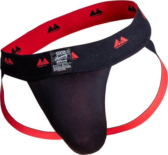 Bike MM Sports The Original Jockstrap 2 inch Reversible Black/Red - MAAT S