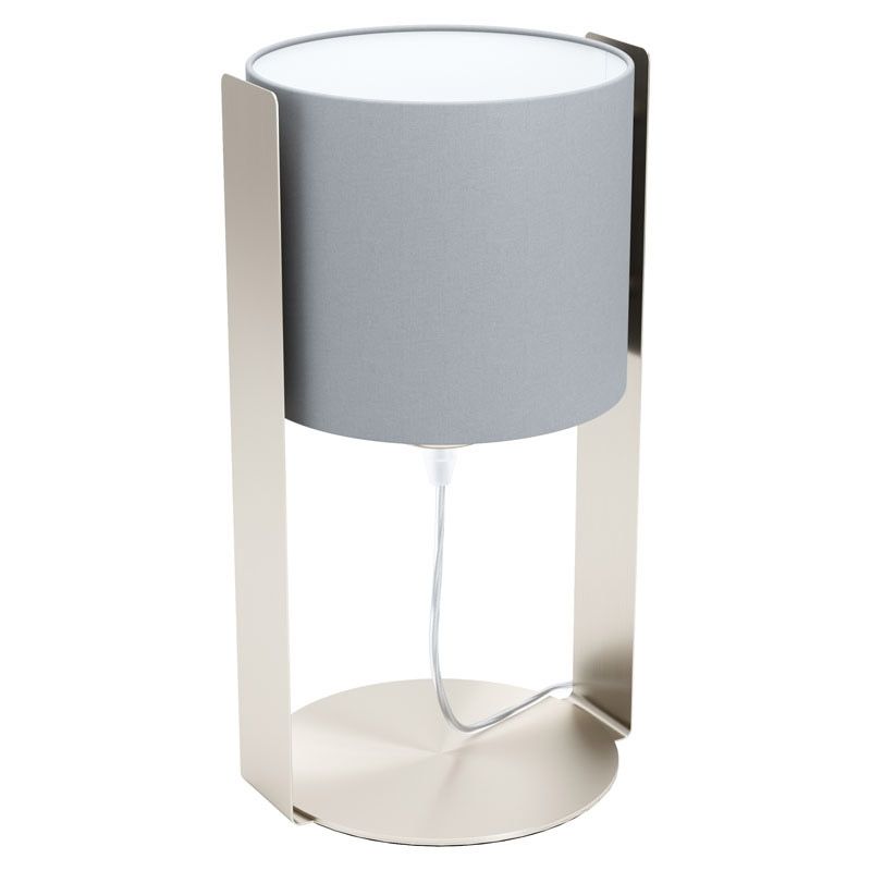 EGLO Siponto Tafellamp - Nikkel - 17,5 cm - Grijs