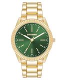 Steve Madden Dames Echt Kristallen Accenten Armbandhorloge Groen/Goud