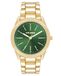 Steve Madden Dames Echt Kristallen Accenten Armbandhorloge Groen/Goud