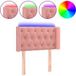 Tête de lit LED Rose 83x16x78/88 cm Velours