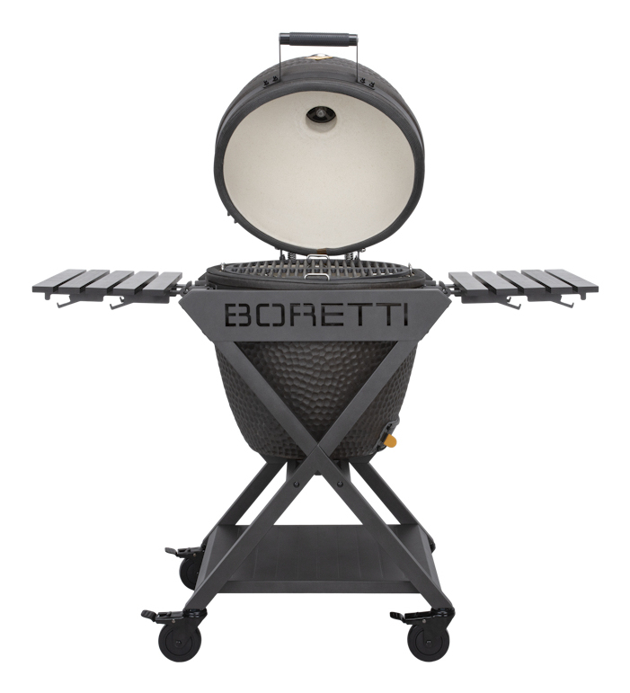 Boretti Ceramica Large Kamado Charcoal Grill - Grey - 45cm Cooking Surface