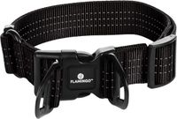 Halsketting Flamingo Zorba Halsband Honden Zwart XL 55-75cm 38mm