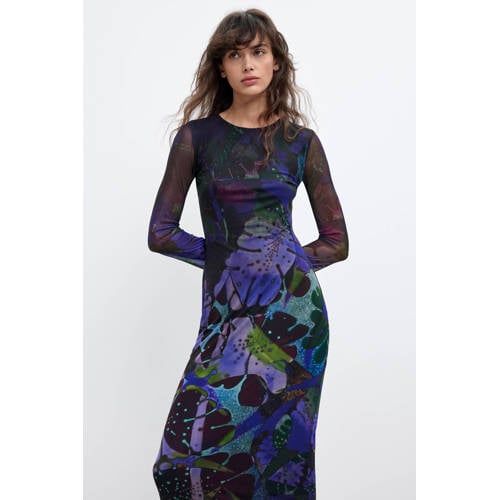 Desigual midi jurk met print - meerkleurig