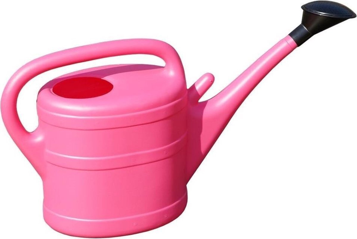 - 1x Roze gieter met broeskop 10 liter - Tuin/tuinier benodigdheden - Planten water geven - Gieters roze