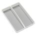 madesmart Premium antimicrobiële klassieke mini-gebruiksvoorwerp, zachte grip, antislip keukenlade organizer, 2 compartimenten, multifunctionele thuisorganisatie, EPA-gecertificeerd, wit