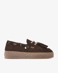 VIA VAI Rox Romee Loafers Dames - Suède - Bruin - Maat 41