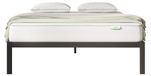 Structure de lit en métal, taille Super King (180x200 cm), avec plateforme, sommier à lattes et espace de rangement