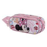 Karactermania Disney Minnie Mouse Power-3D Dubbele Roletui - Pennenetui - Roze