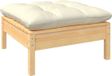 vidaXL Banc de jardin avec coussin crème pin massif