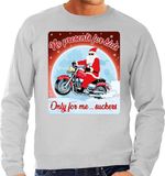 Bellatio Decorations Bol Foute Kersttrui / sweater - No presents for kids only for me suckers - motorliefhebber / motorrijder / motor fan grijs voor heren - kerstkleding / kerst outfit S
