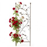 Relaxdays Plantenklimrek - 150x50 cm - Metaal - Bruin