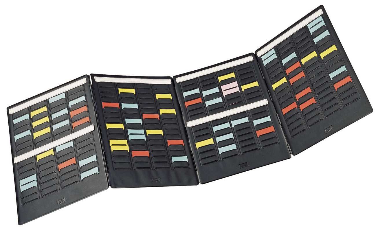 Nobo T-Kaart Miniplanner 4 Bladen Maat 1,5 - Zwart