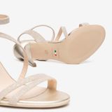 Nerogiardini Sandalen T.Lino Lurex 06 Beig Tpu Egizia Naturale