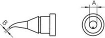 Weller LT-1X Soldeerpunt Ronde vorm, gebogen Grootte soldeerpunt 0.4 mm Inhoud: 1 stuk(s)