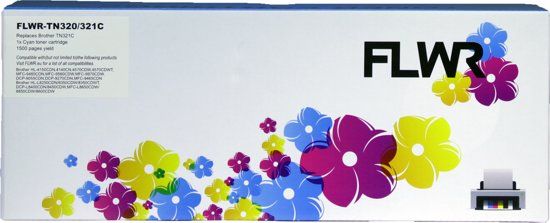 FLWR Brother TN321C cyaan Compatible - 8719551012937