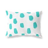 BonaMaison Turkoois-Wit Decoratieve Kussensloop, Kussenhoezen Bank, Decoratieve Kussenhoesjes, Kussensloop; Sofa, Slaapkamer, Kantoor, Auto 45x60 Cm - Ontworpen en vervaardigd in Turkije