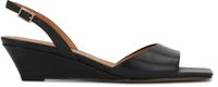 Kazar Black Platform Sandals with Square Toe