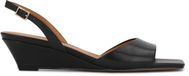 Kazar Black Platform Sandals with Square Toe