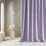 ROOM99 Aura gordijn met plooiband, 140 x 250 cm (b x h), schuifgordijn, moderne decoratie, voor woonkamer, slaapkamer, paars
