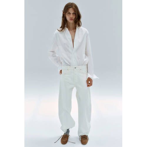 Mango Ecru Barrel Jeans