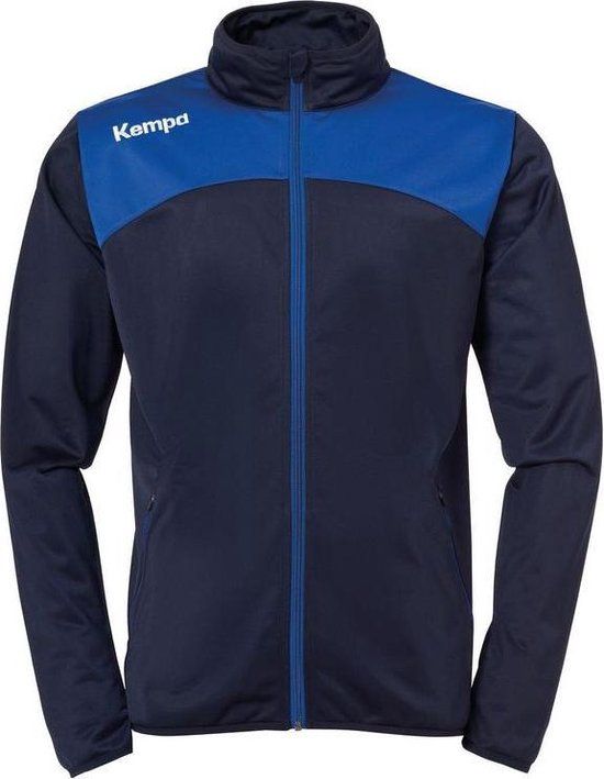 Kempa Emotion 2.0 Polyesterjack Kind - Marine Blauw/Royal Blauw Maat 116