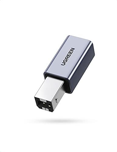 Ugreen USB 2.0 B Male naar USB C Female Printer Adapter USB C Printer Adapter Aluminium voor USB C kabel.