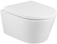 QeramiQ QeramiQ Urby Wandtoilet - 35x52x33cm - spoelrandloos - met bevestigingsmateriaal - glans wit 140044004cx