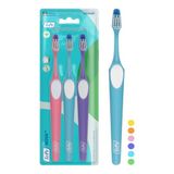 TePe Nova Tandenborstel, Medium, Verschillende Kleuren, 3st