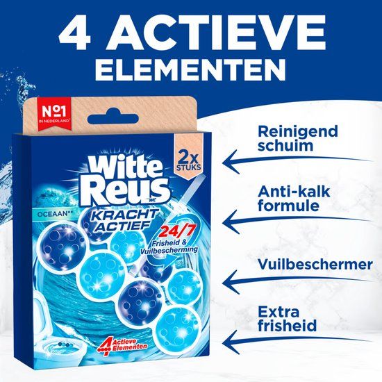 Witte Reus Toiletblok Kracht Actief Oceaan - 2 stuks